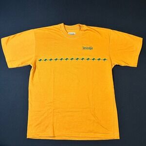 Vintage‎ 80's Artzone Australia T-Shirt Lg Kangaroo Mustard Yellow Single Stitch